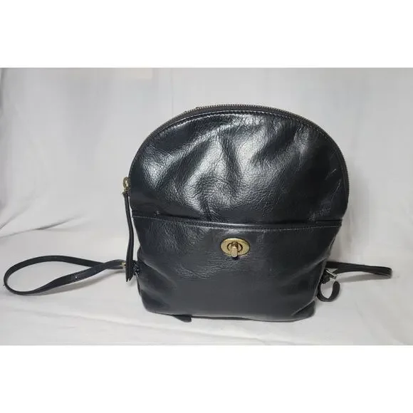 Margot Camille Leather Backpack NWT Margot New York Camille Backpack Bag Black 100% Leather | eBay main image 4